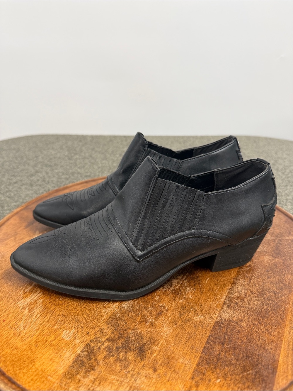 Circus Sam Edelman Shoes Wm 8 Black Western Slip On Ankle Booties